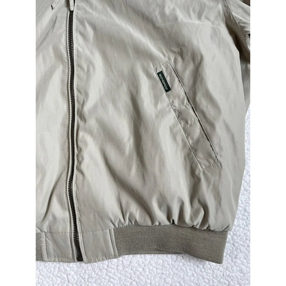 Weatherproof‎ Mens Pepsi PGA Golf Jacket Tan Khaki Full Zip Lightweight Large